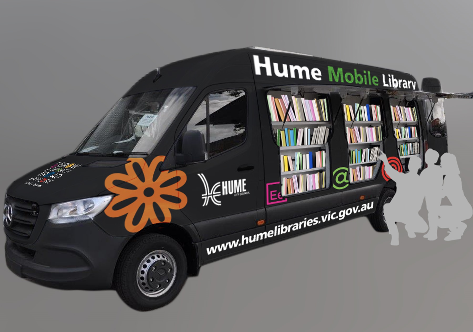 concept image of library van