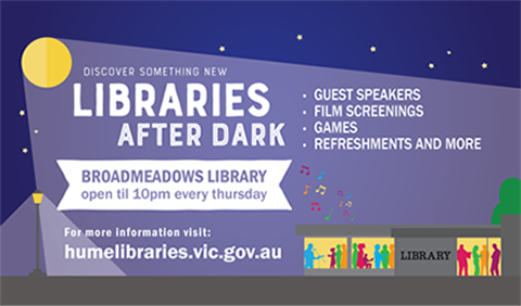 Libraries After Dark branding